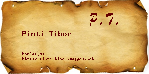 Pinti Tibor névjegykártya